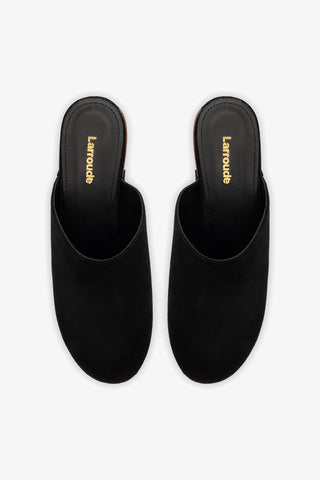 Mule Clog Plataforma Miso Camurça Preto