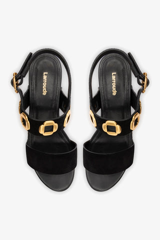 Sandália Plataforma Miso Camurça Preto