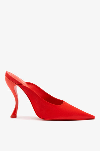 Larroudé By Nicolò B.: Mule Inna Cetim Vermelho