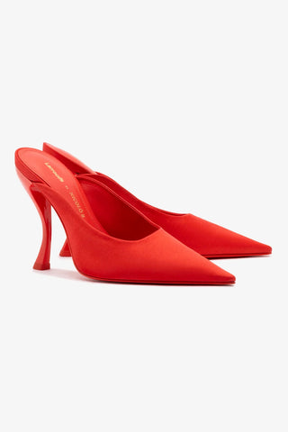 Larroudé By Nicolò B.: Mule Inna Cetim Vermelho