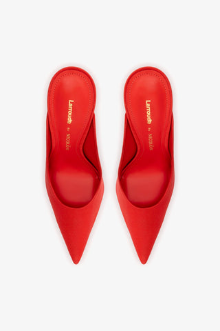 Larroudé By Nicolò B.: Mule Inna Cetim Vermelho