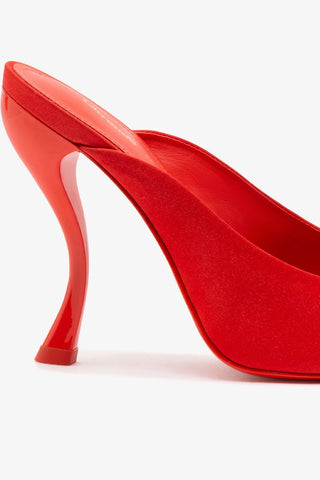 Larroudé By Nicolò B.: Mule Inna Cetim Vermelho