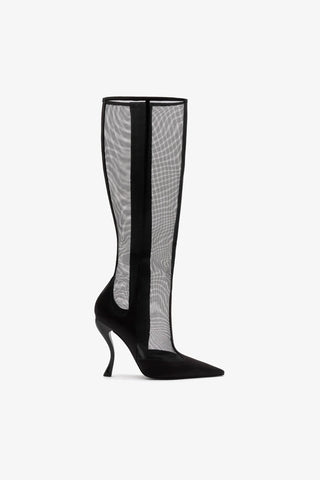 Larroudé By Nicolò B.: Bota Zuzu Cetim e Tela Preto