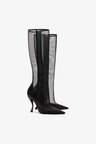 Larroudé By Nicolò B.: Bota Zuzu Cetim e Tela Preto