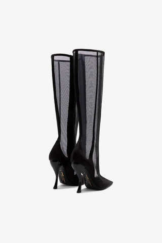 Larroudé By Nicolò B.: Bota Zuzu Cetim e Tela Preto