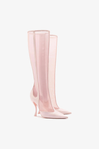 Larroudé By Nicolò B.: Bota Zuzu Cetim e Tela Rosa