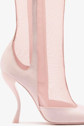 Larroudé By Nicolò B.: Bota Zuzu Cetim e Tela Rosa