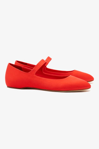 Larroudé By Nicolò B.: Sapatilha Maria Cetim Vermelho
