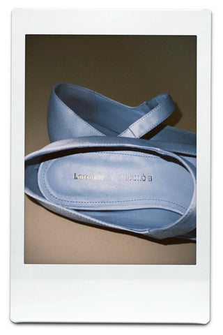 Larroudé By Nicolò B.: Sapatilha Maria Cetim Azul