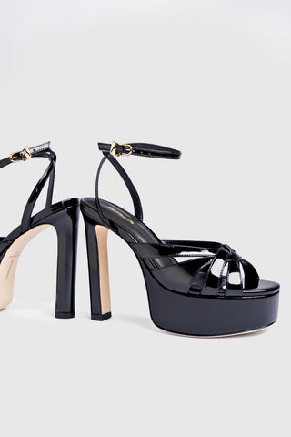 Sandália Veronica Couro Verniz Preto Womens - Shoes - Sandals Larroudé