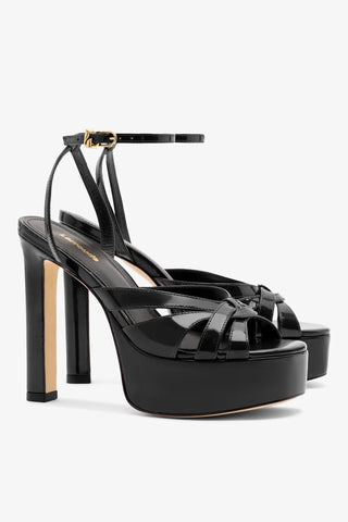 Sandália Veronica Couro Verniz Preto Womens - Shoes - Sandals Larroudé