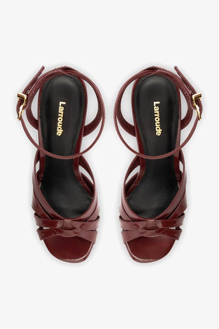 Sandália Veronica Couro Verniz Bordô Womens - Shoes - Sandals Larroudé