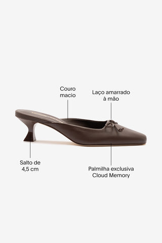 Larroudé x Parke: Mule Couro Marrom Womens - Shoes - Mules Larroudé x Parke