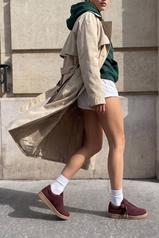 Tênis George Camurça Bordô Sneaker Larroudé