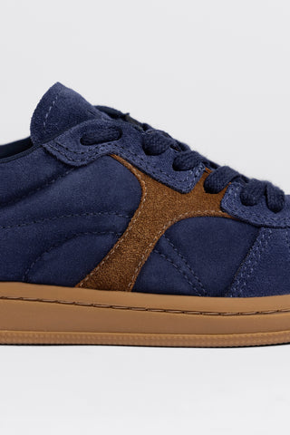 Tênis George Camurça Azul Sneaker Larroudé