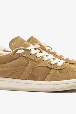 Tênis George Camurça Caramelo e Couro Off White