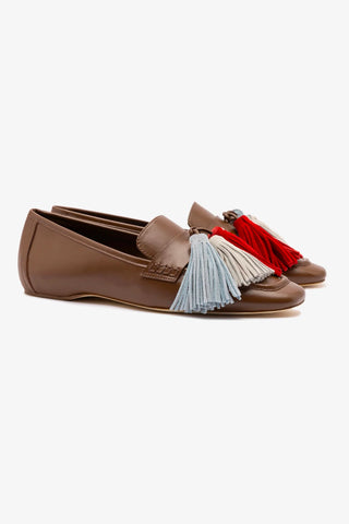 Mocassim Suki Tassel Couro Marrom