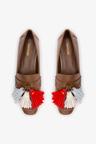 Mocassim Suki Tassel Couro Marrom Womens - Shoes - Loafers Larroudé
