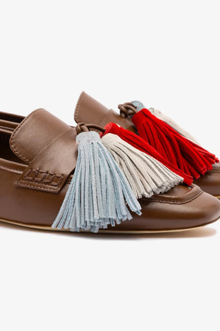 Mocassim Suki Tassel Couro Marrom
