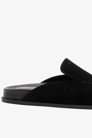 Larroudé x Parke: Mule Clog Camurça Preto