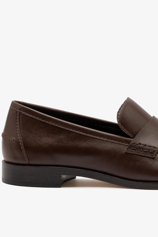 Larroudé x Parke: Mocassim Couro Marrom