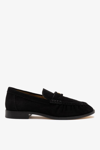 Mocassim Suki Soft Camurça Preto Loafer Larroudé