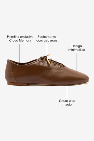 Tênis Liza Couro Marrom