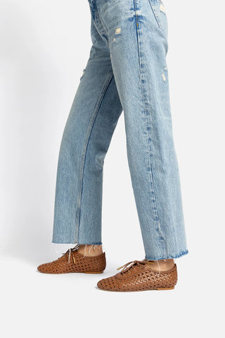 Tênis Liza Macramê Couro Caramelo Womens - Shoes - Sneakers Larroudé