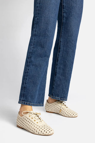 Tênis Liza Macramê Couro Off White Womens - Shoes - Sneakers Larroudé