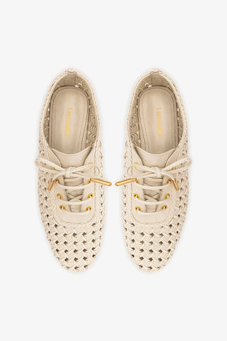 Tênis Liza Macramê Couro Off White Womens - Shoes - Sneakers Larroudé