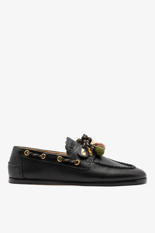 Mocassim Boat Shoe Cyprus Couro Preto