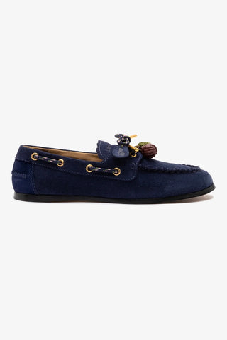 Mocassim Boat Shoe Cyprus Camurça Azul