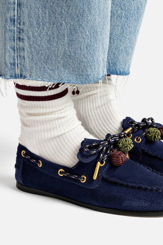 Mocassim Boat Shoe Cyprus Camurça Azul