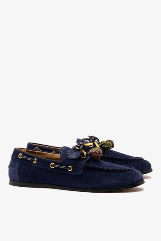 Mocassim Boat Shoe Cyprus Camurça Azul