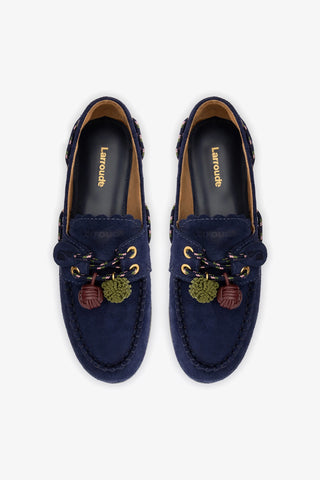 Mocassim Boat Shoe Cyprus Camurça Azul