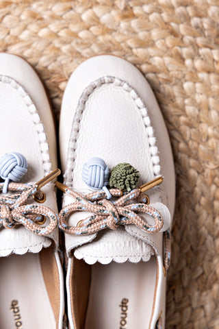 Mocassim Boat Shoe Cyprus Couro Off White