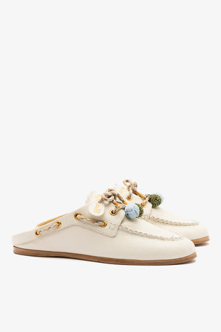 Mule Cyprus Couro Off White