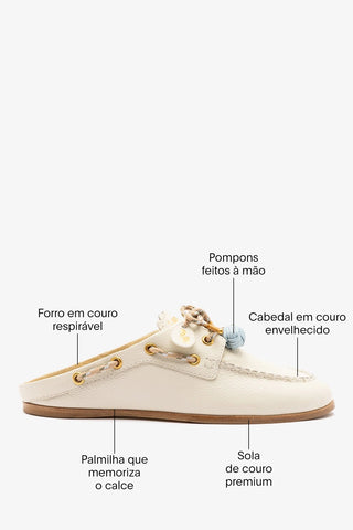 Mule Cyprus Couro Off White