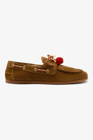 Mocassim Boat Shoe Cyprus Camurça Caramelo
