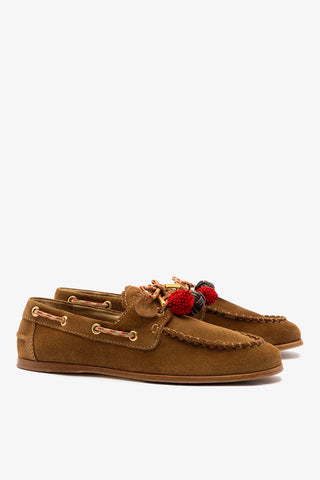 Mocassim Boat Shoe Cyprus Camurça Caramelo