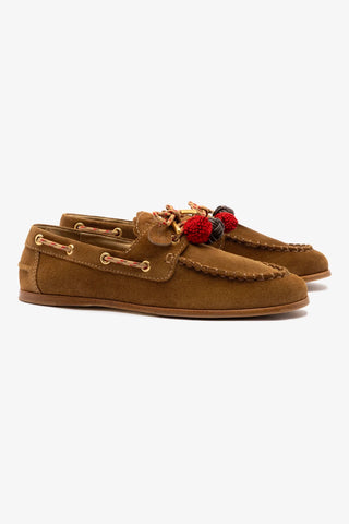 Mocassim Boat Shoe Cyprus Camurça Caramelo