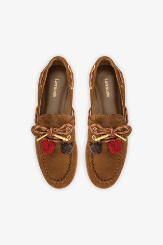Mocassim Boat Shoe Cyprus Camurça Caramelo