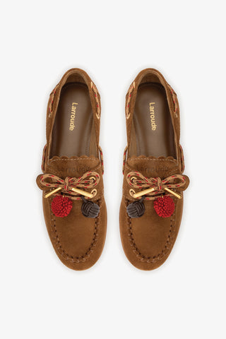 Mocassim Boat Shoe Cyprus Camurça Caramelo