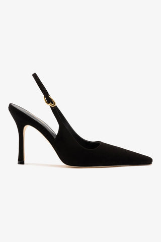 Slingback Carine Camurça Preto