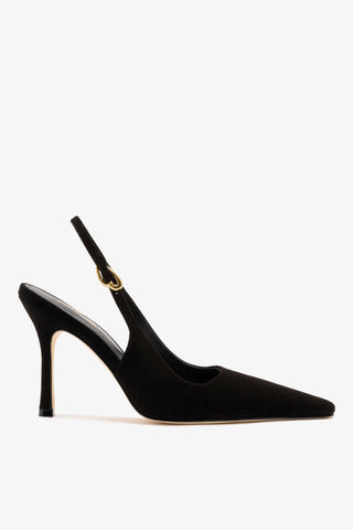 Slingback Carine Camurça Preto