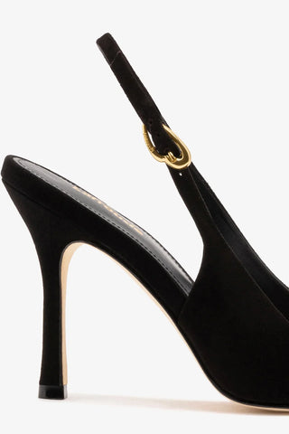 Slingback Carine Camurça Preto