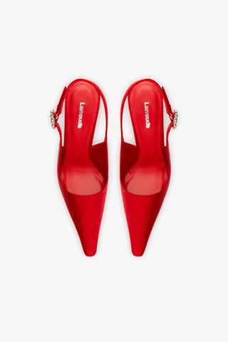 Slingback Carine Cetim Vermelho