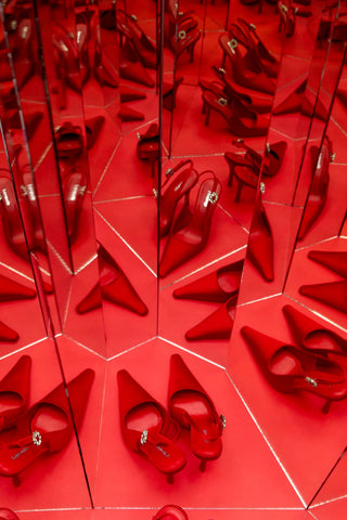 Slingback Carine Cetim Vermelho