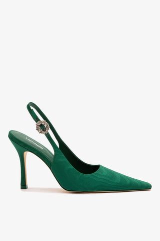 Slingback Carine Seda Verde
