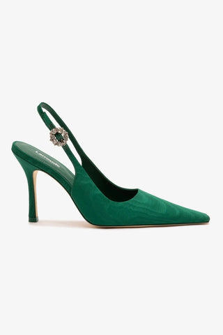 Slingback Carine Cetim Verde